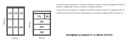 StrongMax - Secțiuni din oțel inoxidabil (compartimente) [3]