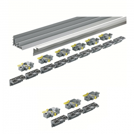 TopLine - Usi culisante aplicate - TopLine XL -  Set profiluri aluminiu și cleme fixare