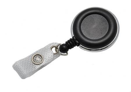 Role retractabile - Rola retractabila model Reko 220, cu fir din nylon si clips pentru curea, Negru