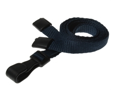 Snururi - Snur 10 mm cu carlig din plastic pentru ecusoane, sistem breakaway, CardKeep, Albastru