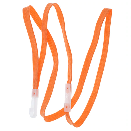 Snururi - Snur 10 mm cu carlig din plastic pentru legitimatii, sistem breakaway, CardKeep, Portocaliu