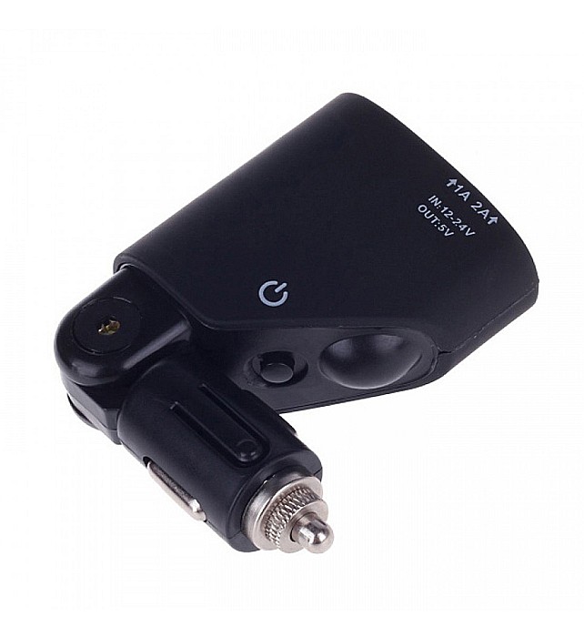aptor bricheta auto cu 2xUSB Olesson 1351 reglabil 90 ° [2]