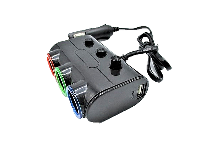 Adaptor priza bricheta 3 cai cu USB Olesson 1523 [2]