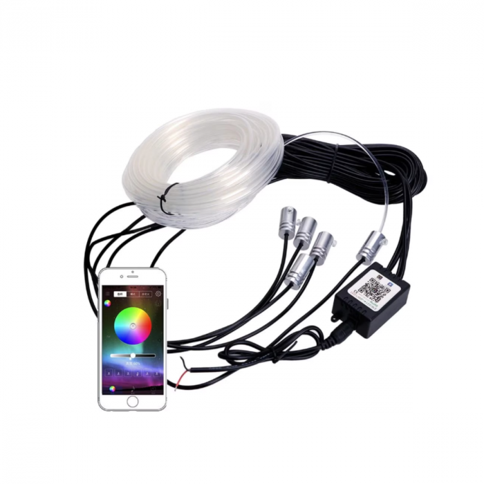 Banda Led Lumini Ambientale auto RGB 6M cu 5 canale [2]