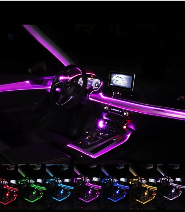Banda Led Lumini Ambientale auto RGB 6M cu 6 canale [3]