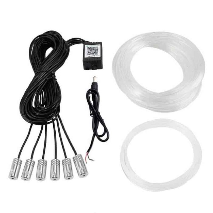 Banda Led Lumini Ambientale auto RGB 6M cu 6 canale [4]