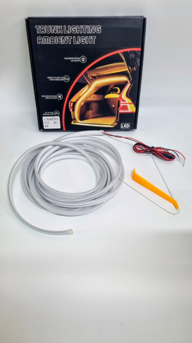 Banda LED portbagaj auto 5m lumina rece iluminare continua tip neon 12V activare automata [3]