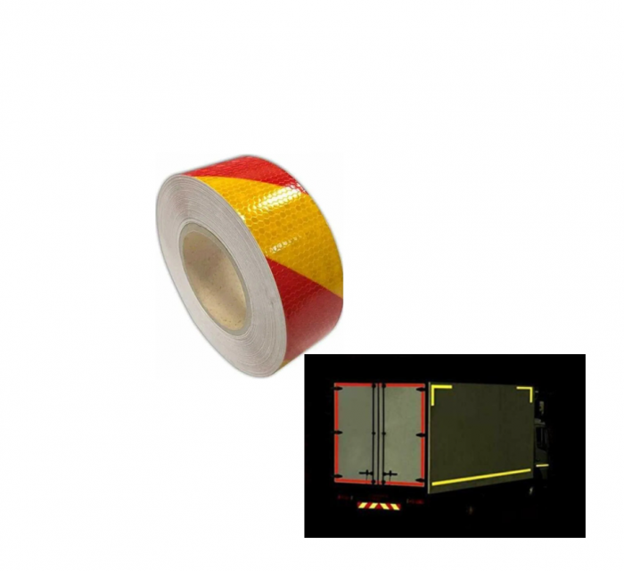 Banda Reflectorizanta Autoadeziva Tip Fagure 45 metri x 5 cm [1]