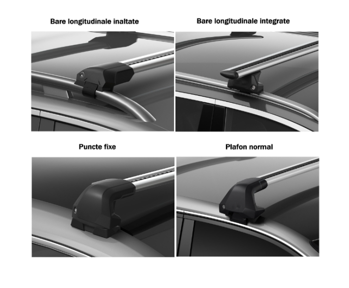 Bare Transversale Integrate Universale Aluminiu 120 cm, cu antifurt, portbagaj suplimentar [6]