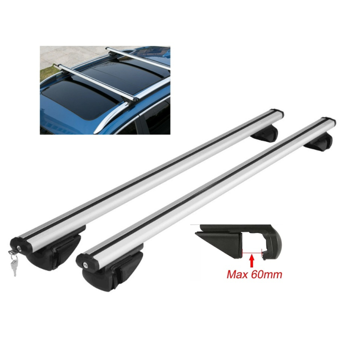 Bare Transversale Universale Aluminiu 120 cm, cu antifurt, portbagaj suplimentar [1]