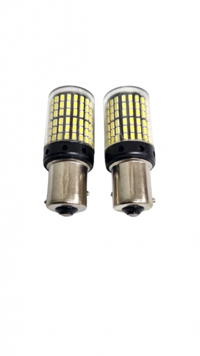 Bec semnal 144 SMD BAY15D Lumina Alba [2]