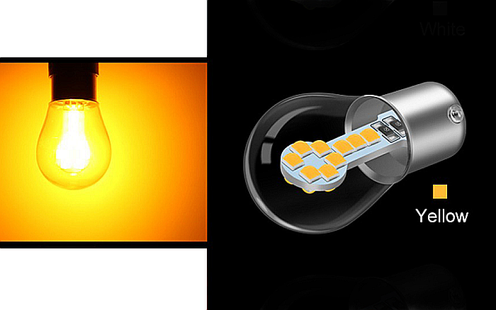 Bec semnal 18 SMD BA15S lumina galbena [4]