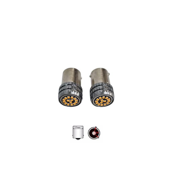 Becuri semnal LED 15 SMD Galben 150° - Excentric 12V [1]