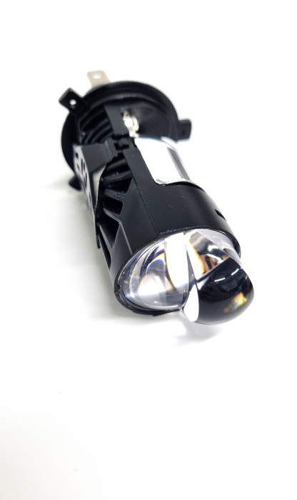 Becuri Led H4 cu Lupe pentru faruri, cu 2 Faze, 5700K 12-24V [3]