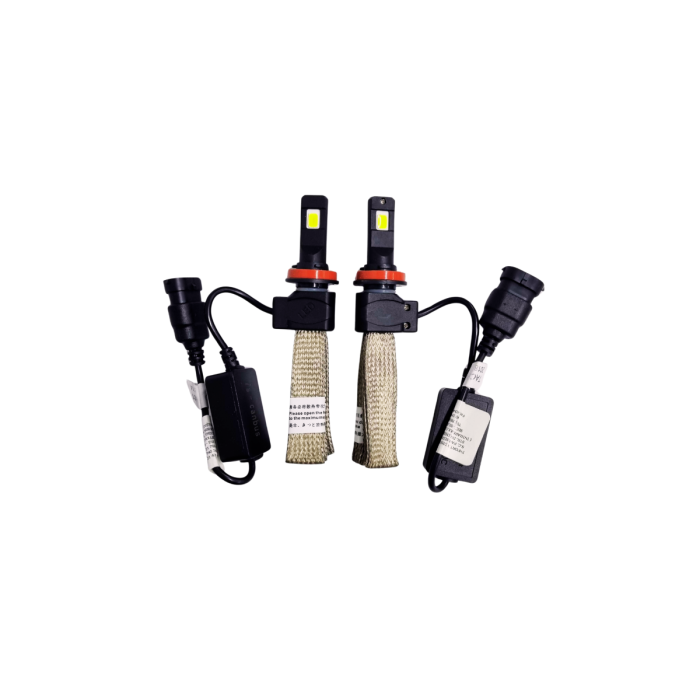 Becuri Led H11 7S Canbus, pentru faruri, radiator panglica metal 6000K [1]