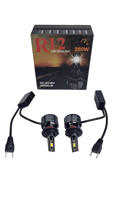 ​​​​​​​Becuri Led H7 R12 pentru faruri 6500K cu Canbus, Plug & Play 12-24V [4]