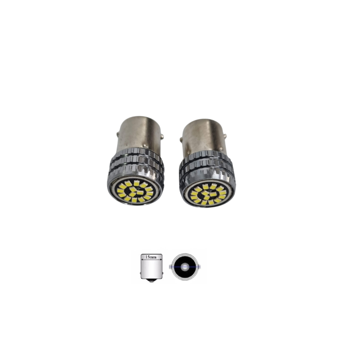 Becuri semnal LED 15 SMD Lumina Alba 12V [1]
