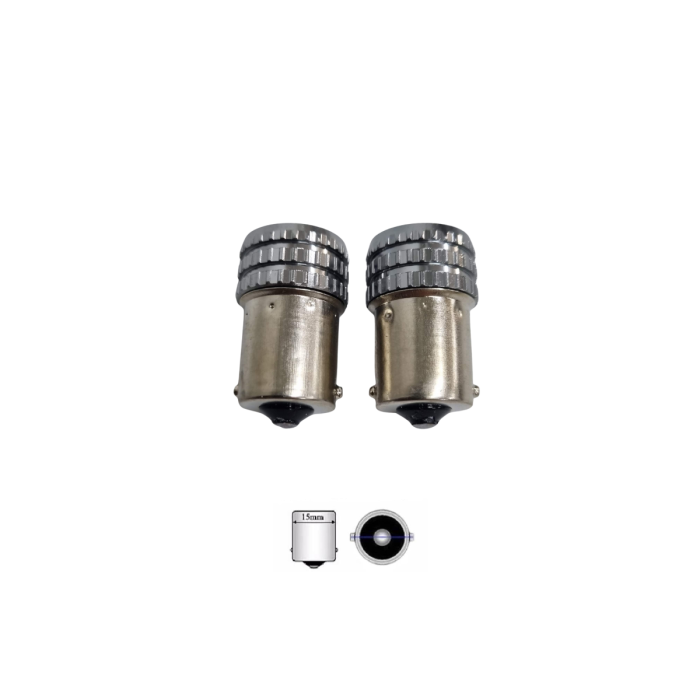 Becuri semnal LED 15 SMD Lumina Alba 12V [3]