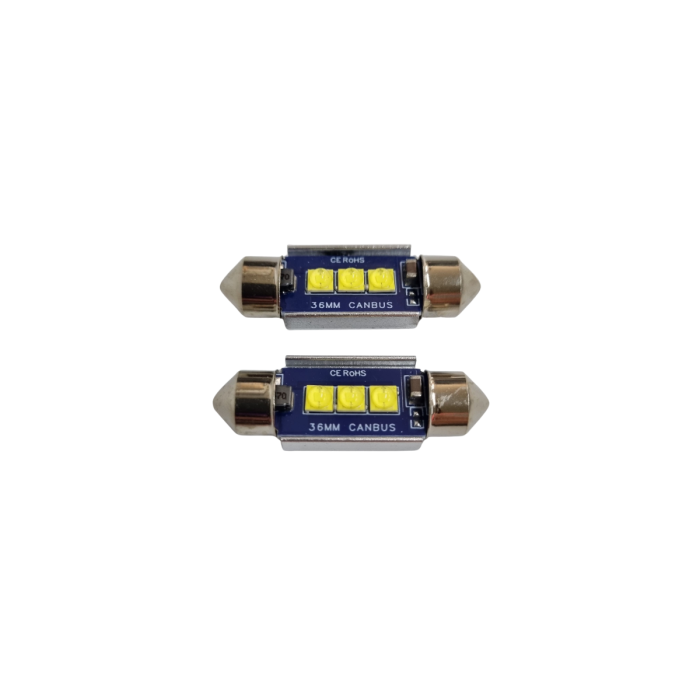 Becuri Sofit LED 3 SMD 3030 Alb Rece, Canbus 12-24V [1]