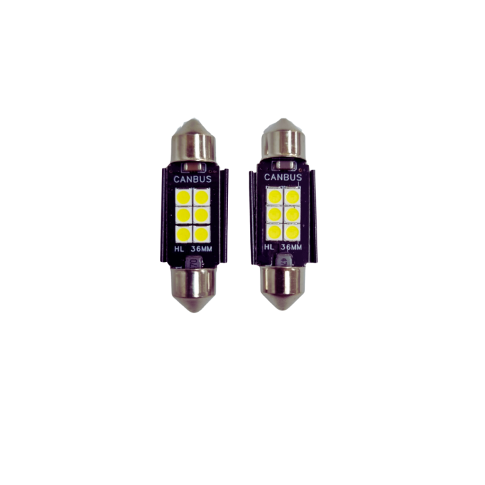 Becuri Sofit LED 6 SMD 3030 Alb Rece, Canbus 12V [1]