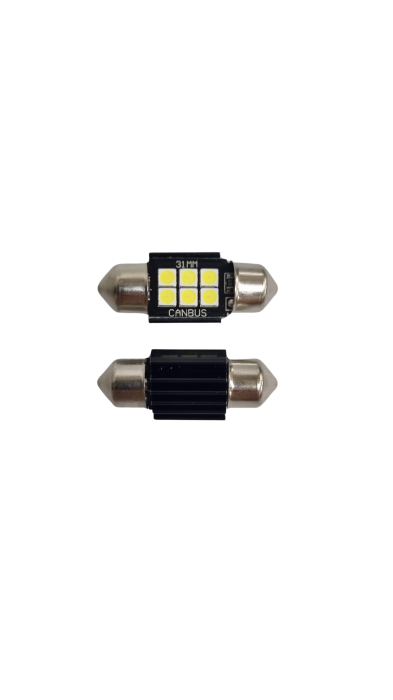 Becuri Sofit LED 6 SMD 3030 Alb Rece, Canbus, 31 MM 12-24V [2]