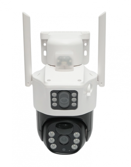 Camera Supraveghere 4G Dubla, Ultra HD 6MP 4K cu Panou Solar, Senzor miscare, Vedere Panoramica si Nocturna + CADOU Card MicroSD [8]