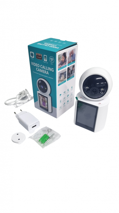 Camera WiFi Monitor Video/Audio 1080P, Vedere Nocturna și Senzor Miscare + CADOU Oglinda Auto Supraveghere Bebe [2]