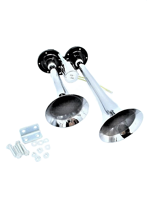 Claxon auto 2 goarne cu supapa 12-24 V [2]