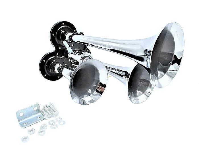 Claxon auto 3 goarne 12-24 V [2]