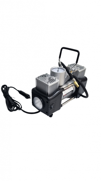 Compresor auto 2 Cilindri 85 l/minut cu Lanterna 12V [2]