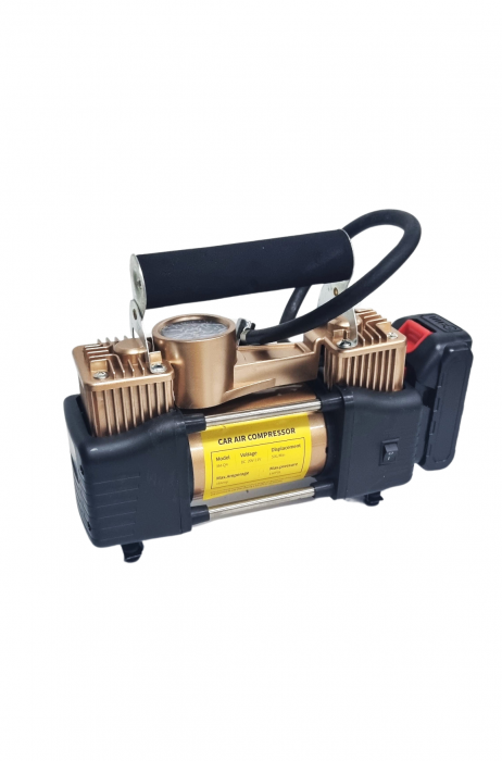 Compresor Aer PORTABIL 2 Cilindrii cu Acumulator 150 PSI M [3]