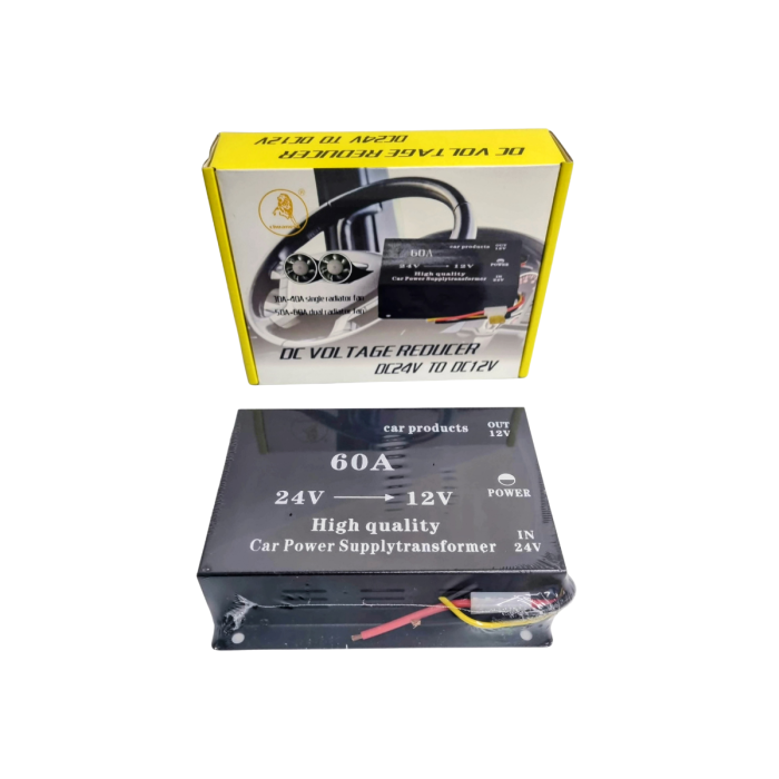 Convertor tensiune 24V 12V 60A auto camion reductor transformator [2]