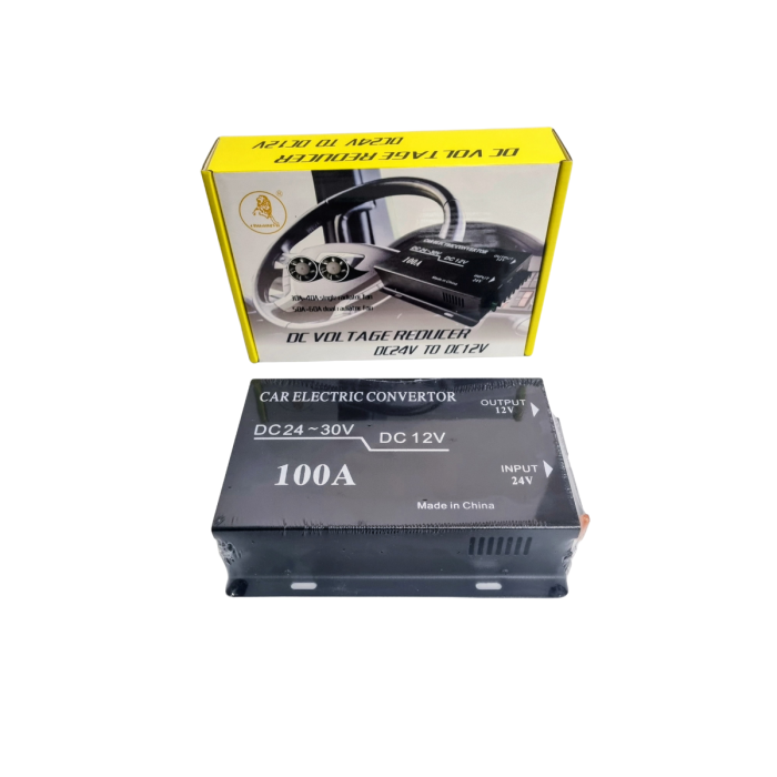 Convertor tensiune 24V la 12V 100A auto camion DC 24-30V reducer stabil [2]