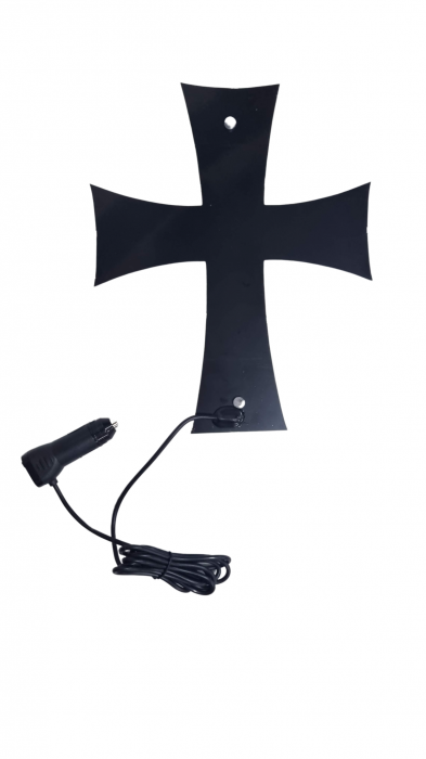 Cruce iluminata 84 Led Romania cu Alimentare la Bricheta 12-24V [5]