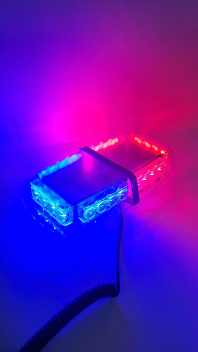 Girofar 240 LED  Stroboscopic cu 7 Functii, lumina rosie + albastra 12V [4]