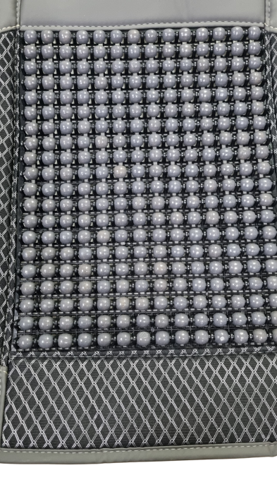 Husa scaun auto cu bile de masaj, suport lombar si tetiera, 133x47 cm Gri [3]