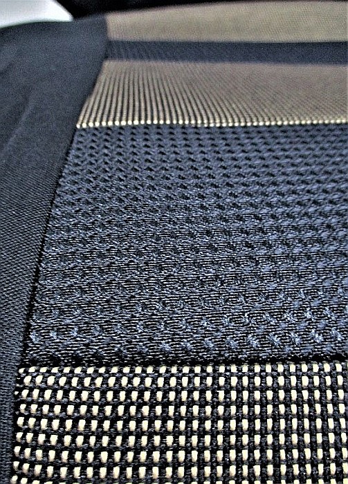 Huse scaune auto universale Fractionate, material textil si burete 5mm, 11 piese, Negru+Bej [5]