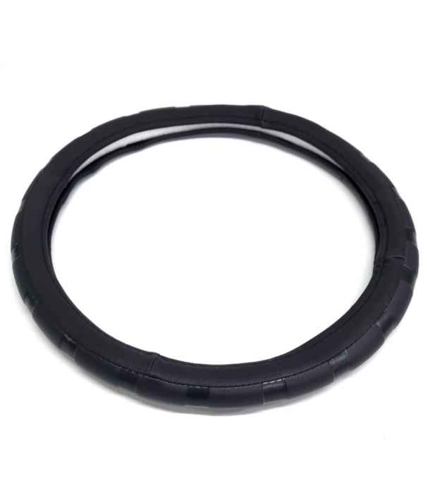 Husa volan din piele ecologica 37-39 cm 4 Cars Neagra [3]