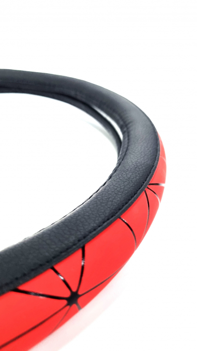 Husa volan din piele ecologica 37-39 cm Spider Rosie [2]