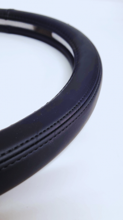 Husa volan Piele Calitate Premium Neagra 37-39cm [3]