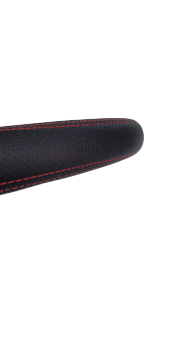 Husa volan Piele Calitate Premium Neagra + cusatura Rosie 37-39cm [4]