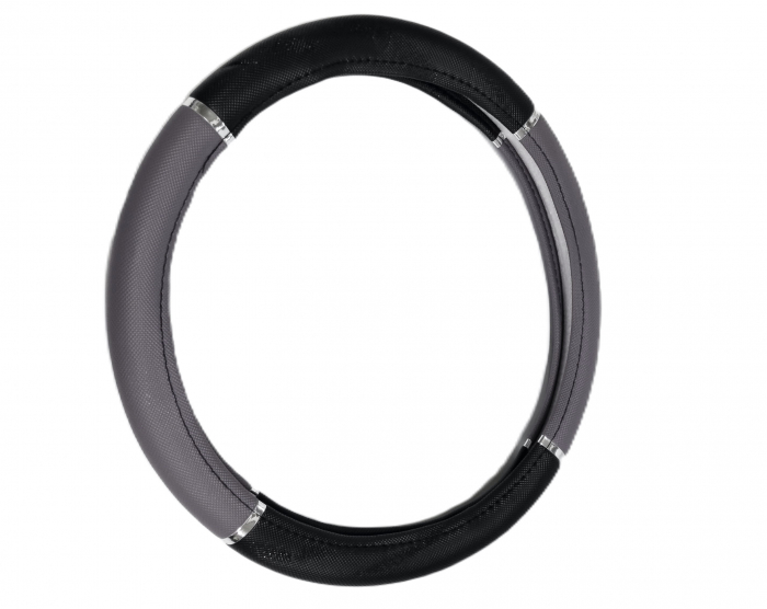 Husa volan piele ecologica 37-39cm Crom_Gri [3]