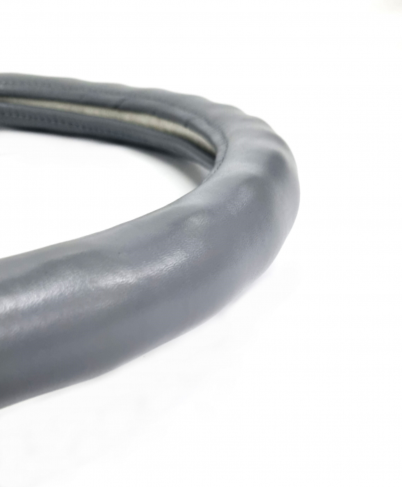 Husa volan piele ecologica 37-39cm gri [2]