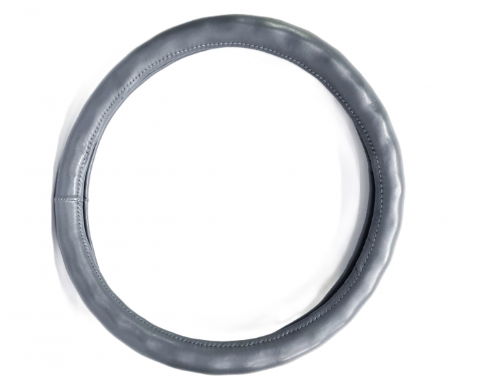 Husa volan piele ecologica 37-39cm gri [3]