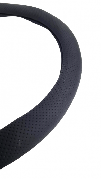 Husa volan piele ecologica 37-39cm Neagra 3-53 [2]