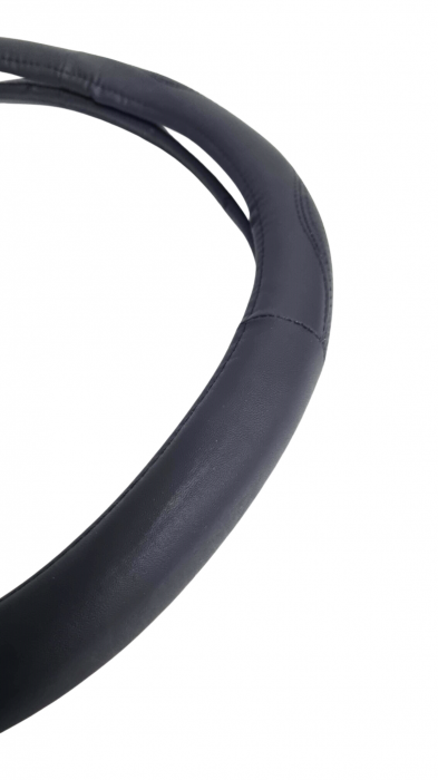 Husa volan piele ecologica 37-39cm Negru [2]