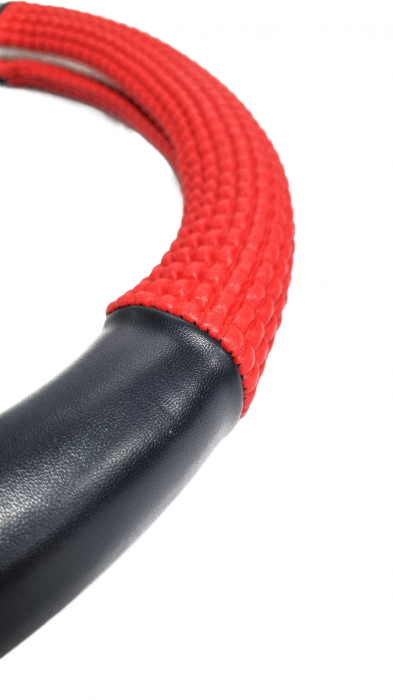 Husa volan piele ecologica 37-39cm Rosu_Negru [2]