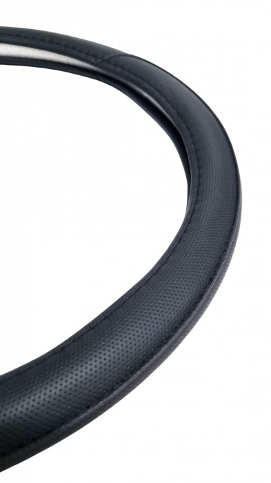 Husa volan piele ecologica 39-41cm Neagra [2]