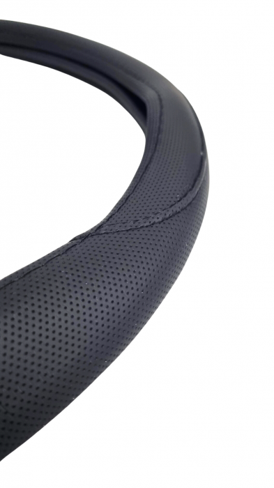 Husa volan piele ecologica 44-46cm Neagra [2]