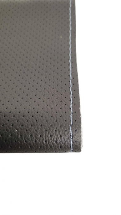Husa volan Piele Ecologica cu Ac si Ata Gri 37-39cm [2]